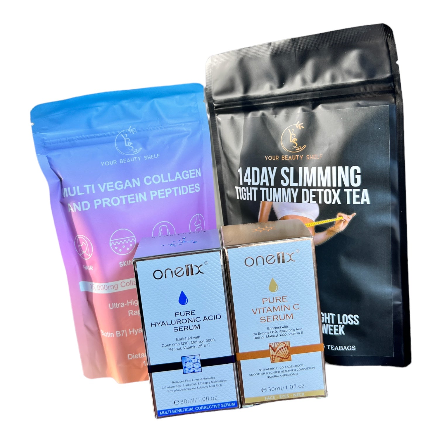 Collagen, Hyaluronic Acid, Slim Tea and Vitamin C - Bundles